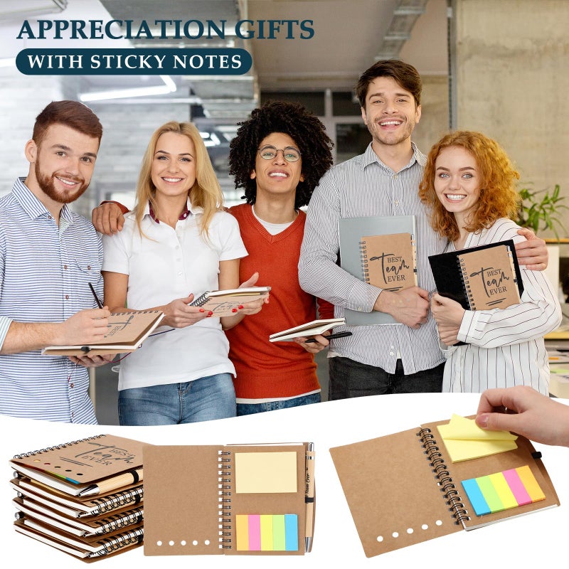 Yeyeplum Employee Appreciation Gifts Bulk Inspirational Glass Cup Makeup Bag Bamboo Pen Inspirational Notebook and Bag for Social Worker Staff Coworker Office Dental Assistant(60 Pcs,Best Team Ever) - Image 4