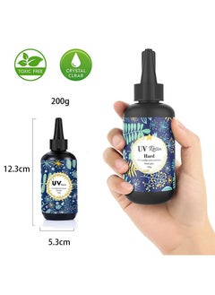 Aikanbo UV Resin, 200g Crystal Clear Hard Cure UV Curing Epoxy Resin For DIY Jewelry Making, Home Decor, Clear Solar Curing Sun Active Resin For Resin Molding, Casting And Coating (200g)  - Image 2