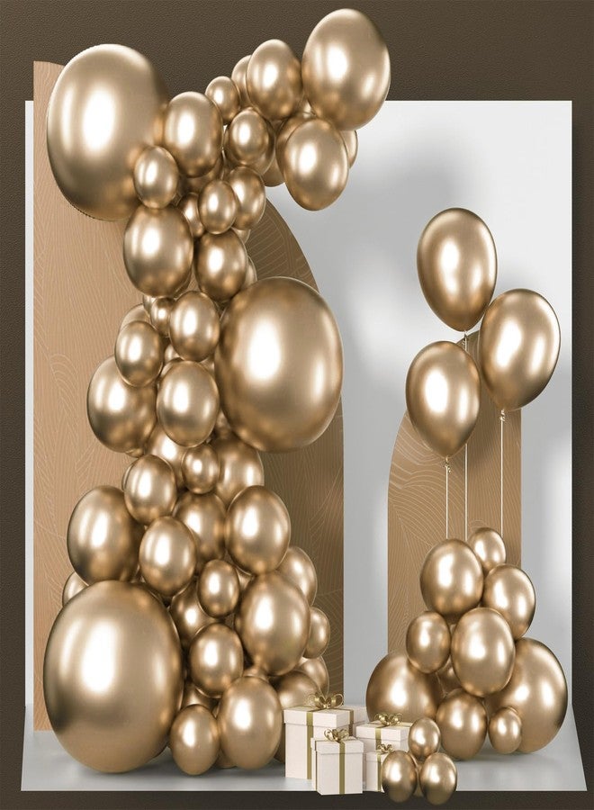 PartyWoo Chrome Gold Balloons 85 pcs Metallic Balloons Different Sizes Pack of 18 12 10 5 Inch Gold Balloon Arch Kit Balloon Garland for Birthday Christmas Baby Shower Party Decorations Gold-G127 - Image 1