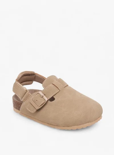 جونيورز Solid Sandals With Hook And Loop Closure