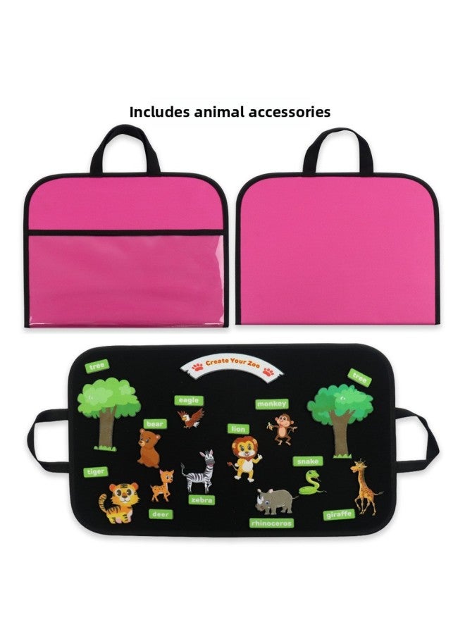 Recently Launched Sub-early Education Felt Board Teaching Aids Felt Board Belt Accessories Felt Boards & Accessories-Color:Pink  - Image 1