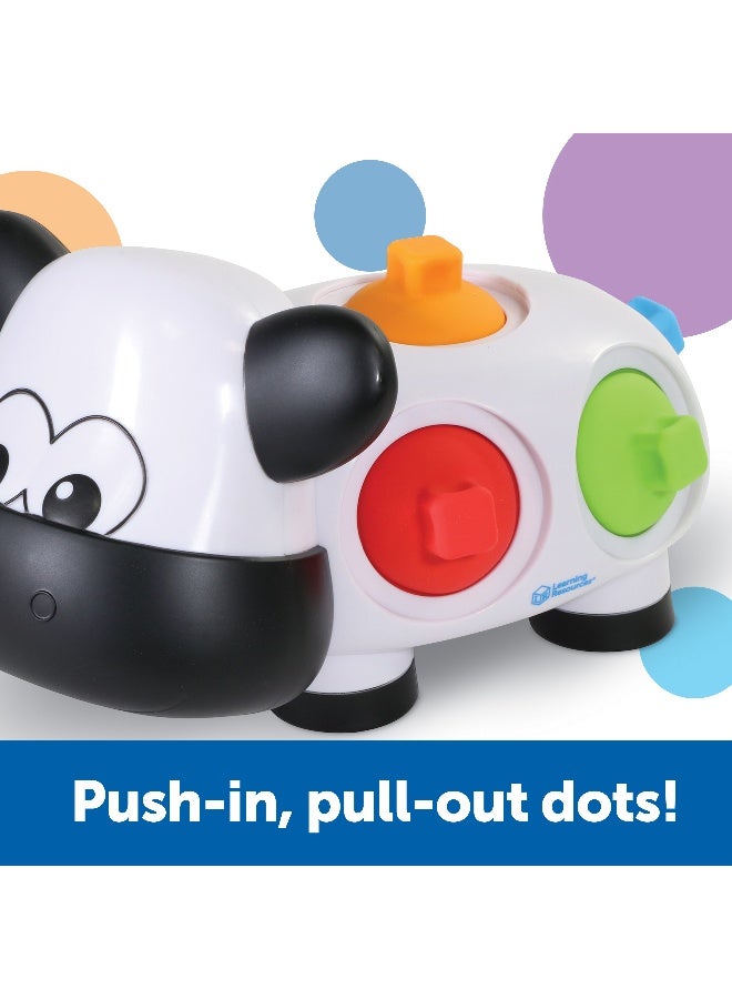 ليرننج ريسورسز موارد التعلم دوتي البقرة ذات المهارات الحركية الدقيقة، لعبة تنمية المهارات الحركية الدقيقة للأطفال الصغار مع نقاط حسية قابلة للتركيب، والتعرف على الألوان، ولعبة فيدجيت للأعمار من 18 شهرًا فما فوق - Image 2