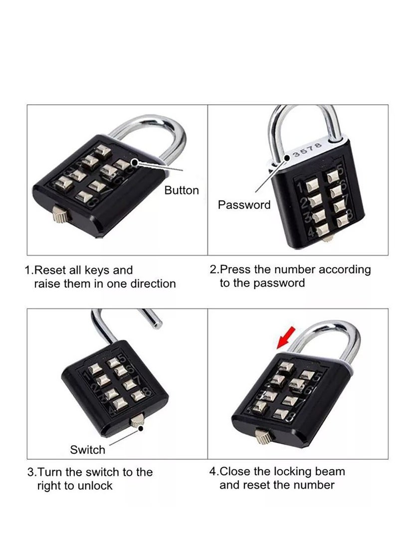Generic - Digital Password Lock for Luggage, Locker - Blue - Image 1