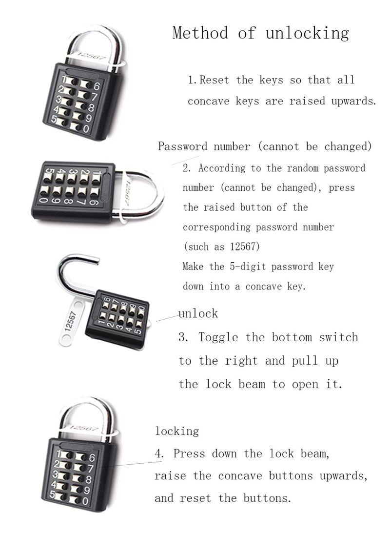 Generic - Digital Password Lock for Luggage, Locker - Blue - Image 1