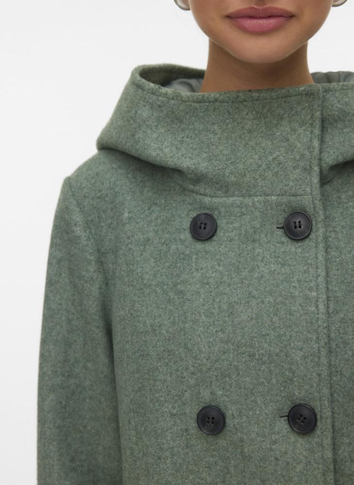 VERO MODA Hooded Double-Breasted Coat - Image 3