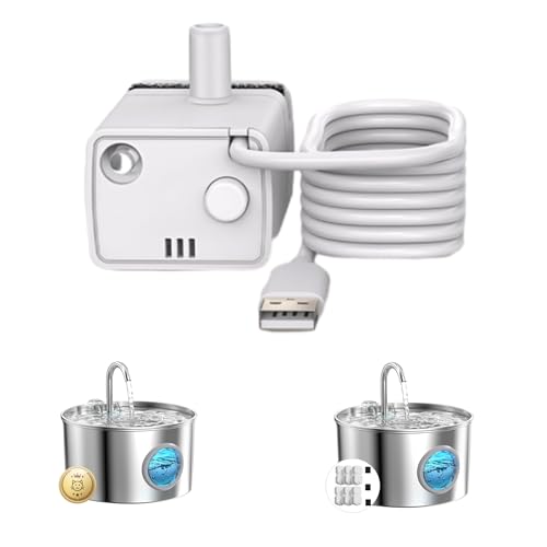 GIOTOHUN Cat Water Fountain Pump: Water Pump for Fountain - Fountain Pump with Light - Suitable for GIOTOHUN Stainless Steel Cat Fountain S11 - Ultra Quiet - IPX8 Waterproof - Good Service - Image 3