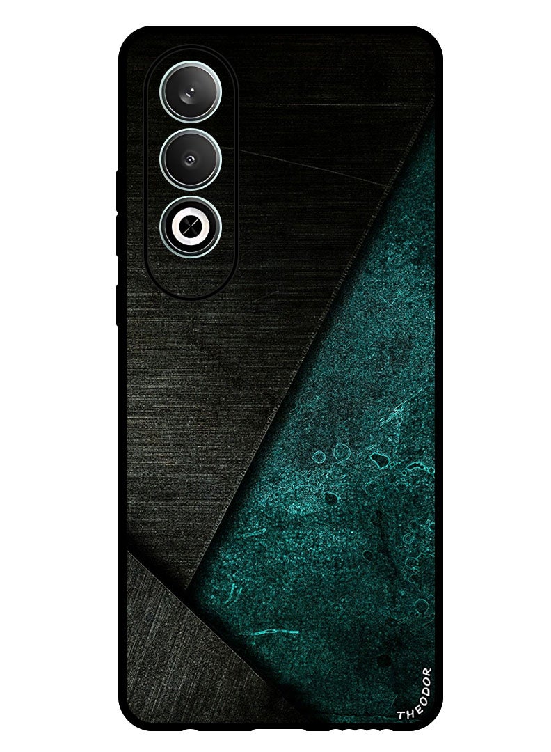 Theodor Protective Case Anti Scratch Shock Proof Bumper Cover For OnePlus Nord CE 4 Black Dark Green Pattern - Image 1