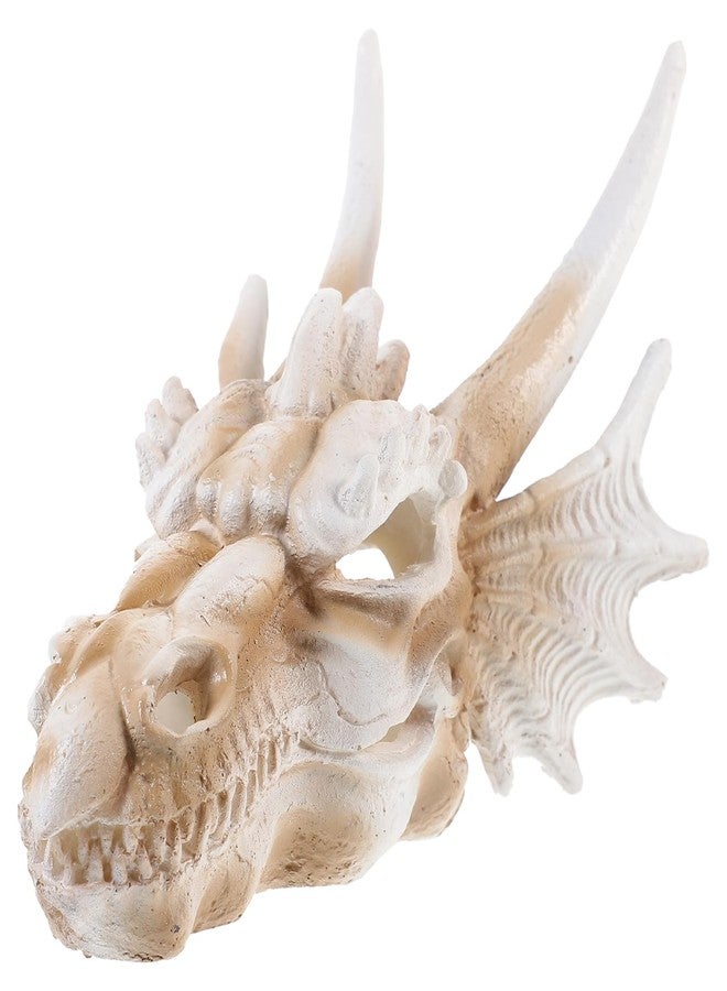Yardwe Resin Dragon Skull Aquarium Decor, Reptile Tank Accessories, Dinosaur Skull Ornament for Desktop, Courtyard, and Home Decoration - Image 1