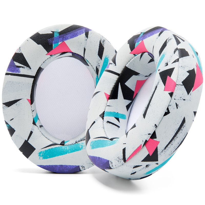 WC Wicked Cushions Replacement Ear Pads for Beats Studio 2 & 3 (B0501, B0500) Wired & Wireless | Does NOT Fit Beats Solo | Softer PU Leather, Enhanced Foam & Stronger Adhesive | 90's White - Image 1