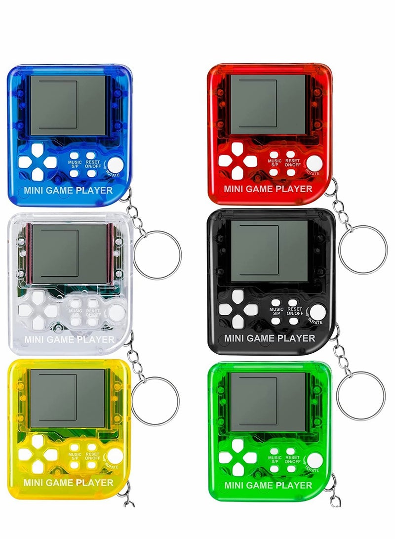 6 Pcs Video Game Party Favors Video Game Keychain 6 Colors Gamer Party Favors Video Game Party Supplies for Kids Video Game Favors  - Image 1
