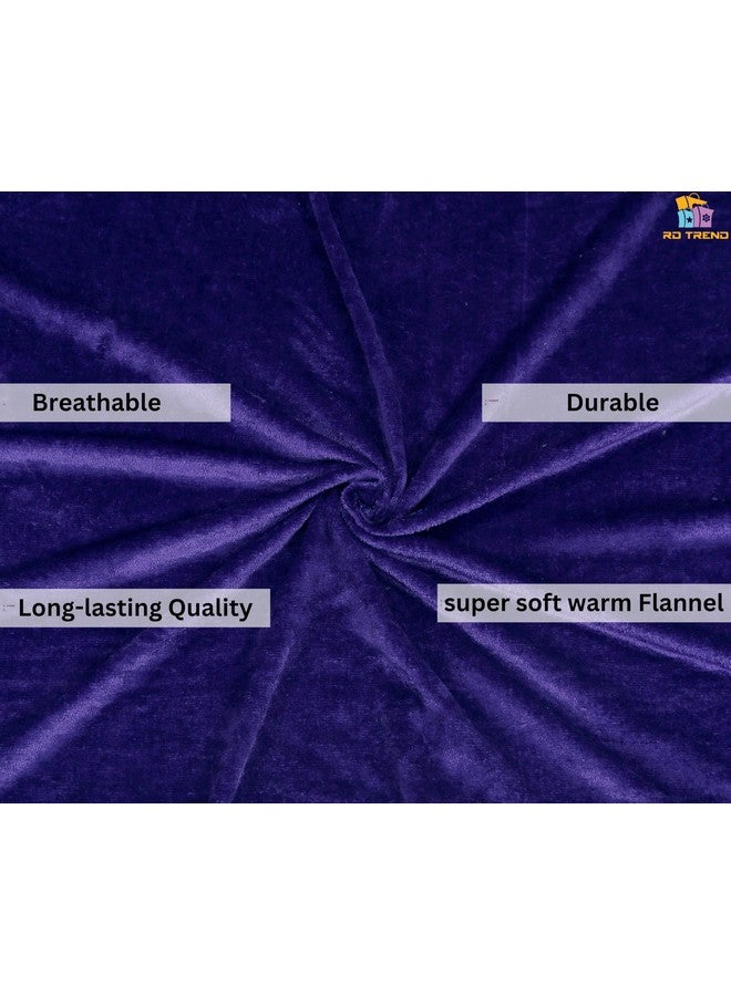 RD TREND 250 Gsm Flannel Warm Bedsheets For Winter Single Flat Size (60X90 Inches) With 1 Pillow Cover 210 TC Size (18X28 Inches) Color-Purple - Image 4