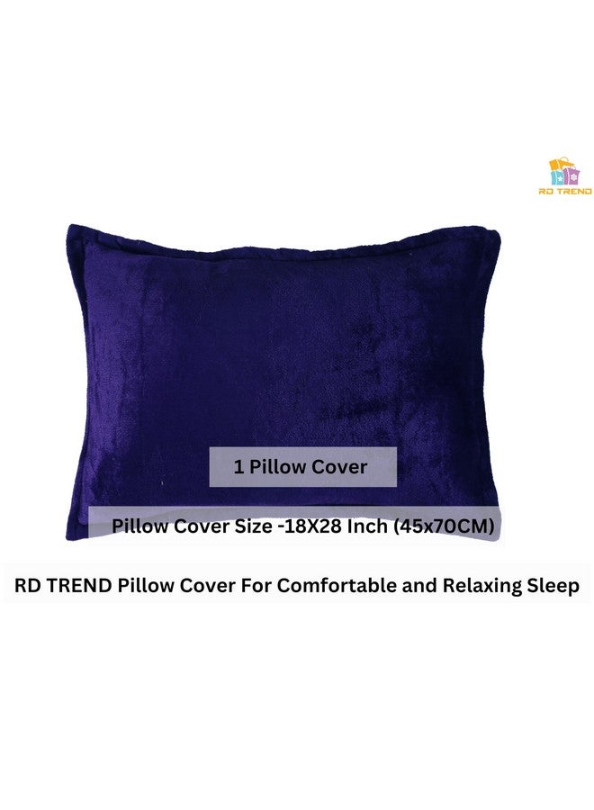 RD TREND 250 Gsm Flannel Warm Bedsheets For Winter Single Flat Size (60X90 Inches) With 1 Pillow Cover 210 TC Size (18X28 Inches) Color-Purple - Image 3
