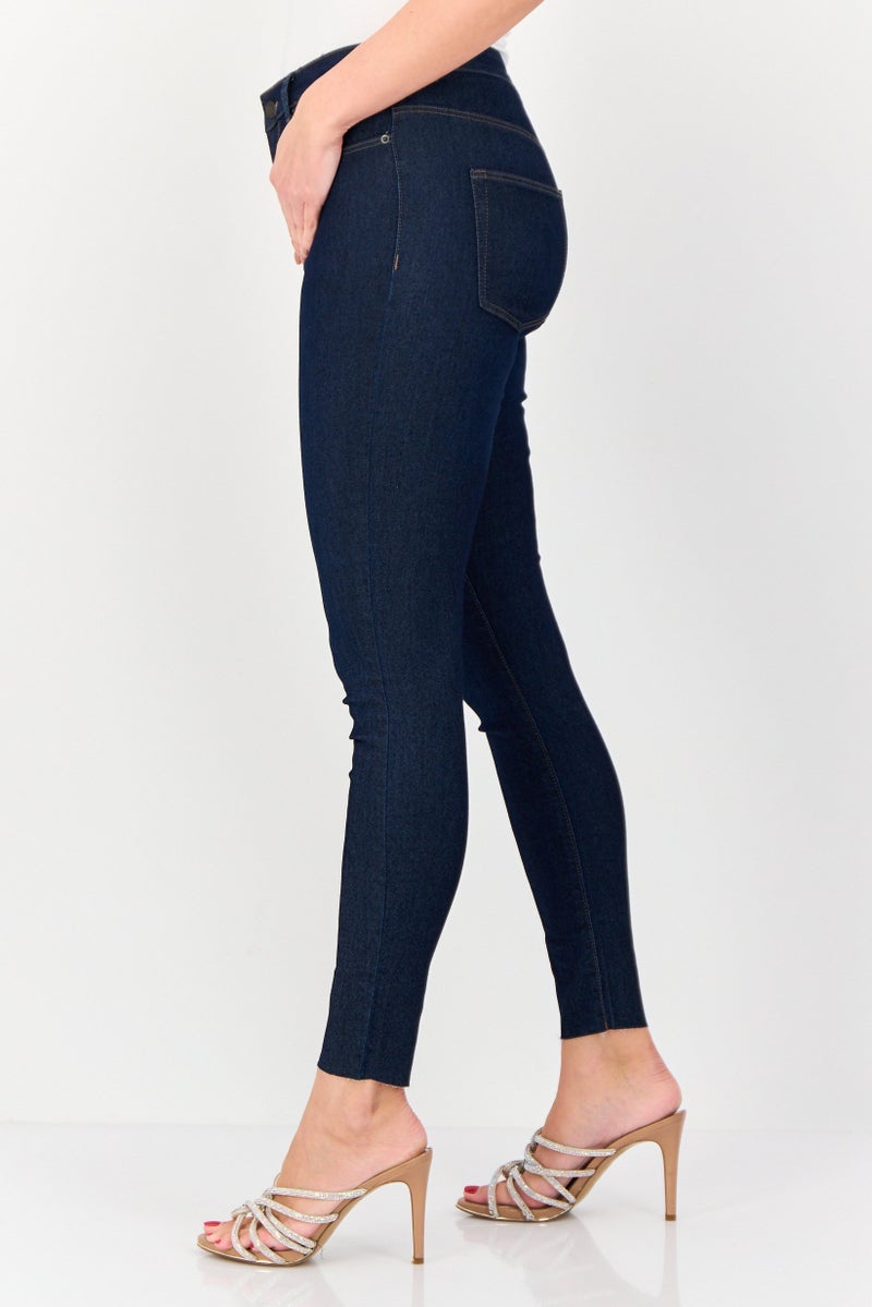VERO MODA I Scenery By Vero Moda Women Regular Fit Washed Stretchable Jeans, Navy  - Image 3