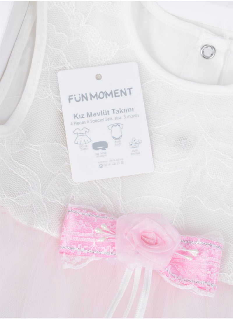 FUN MOMENT - Newborn Dress with Gift Box 4 Pieces - Image 1
