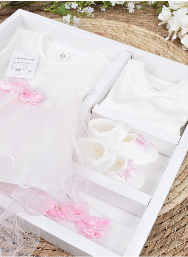 FUN MOMENT - Newborn Dress with Gift Box 4 Pieces - Image 1