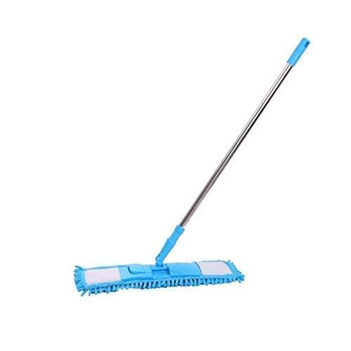 RRJ Wet and Dry Cleaning Flat Microfiber Floor Cleaning Mop with Steel Rod Long Handle Dry Mop Standard Pack of 1 Piece MultiColour - Image 1