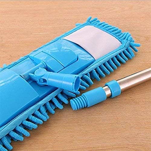 RRJ Wet and Dry Cleaning Flat Microfiber Floor Cleaning Mop with Steel Rod Long Handle Dry Mop Standard Pack of 1 Piece MultiColour - Image 4