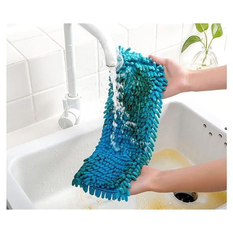 RRJ Wet and Dry Cleaning Flat Microfiber Floor Cleaning Mop with Steel Rod Long Handle Dry Mop Standard Pack of 1 Piece MultiColour - Image 5