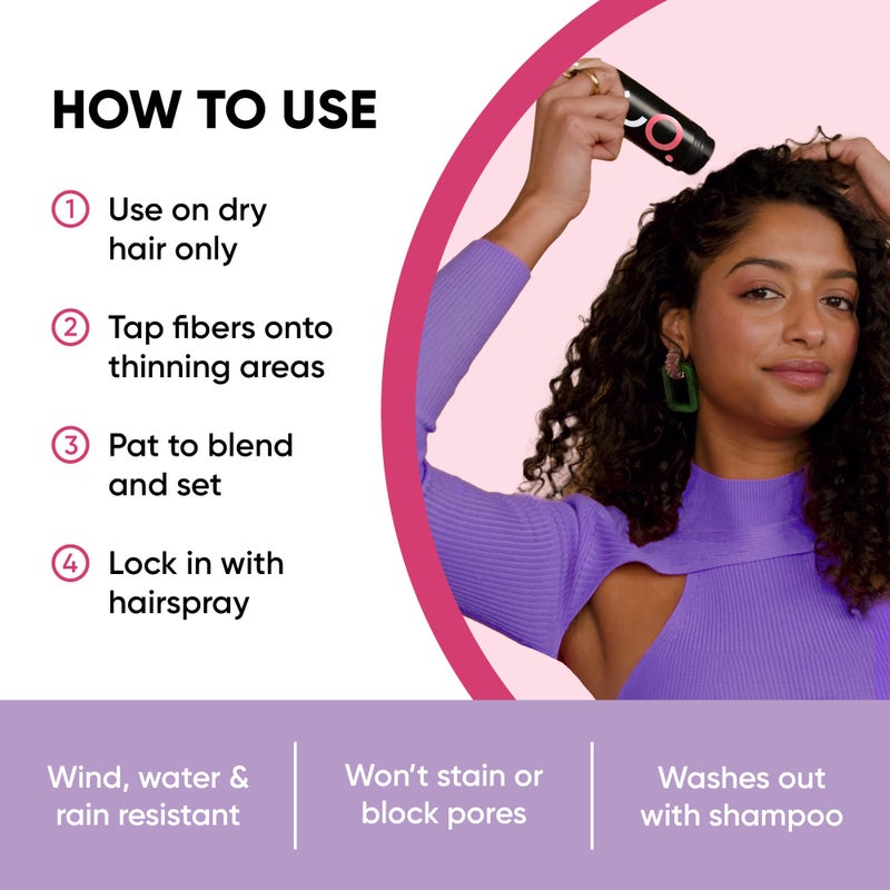 Get Back Gorgeous GBG Hair Fibers for Thinning Hair & Bald Spots (Dark Brown) - 25g Bottle - Conceals Hair Loss - Instant Cover Up & Volume in 30 Seconds, Hair Powder for Women & Men - Cruelty Free - Image 4