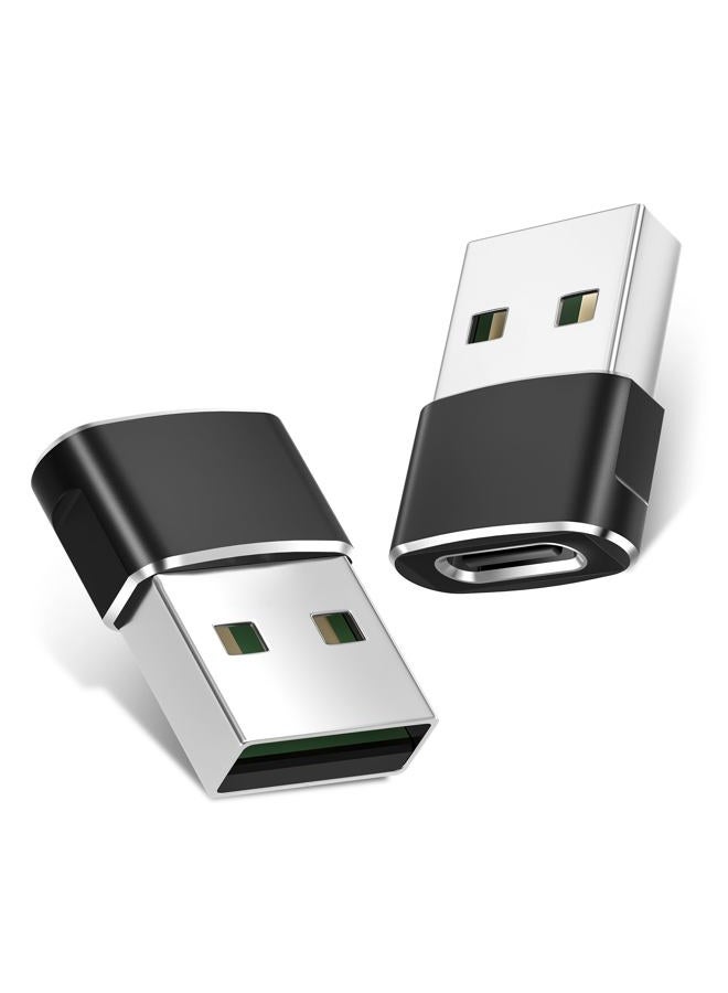 Basesailor USB C Female to USB Male Adapter (2 Pack)Type C to USB A Charger Cable Adapter for iPhone 11 12 Pro MaxAirpods iPadSamsung Galaxy Note 10 S20 Plus 20 S20+ 20+ UltraGoogle Pixel 5 4 4a 3 3A 2 XL - Image 1