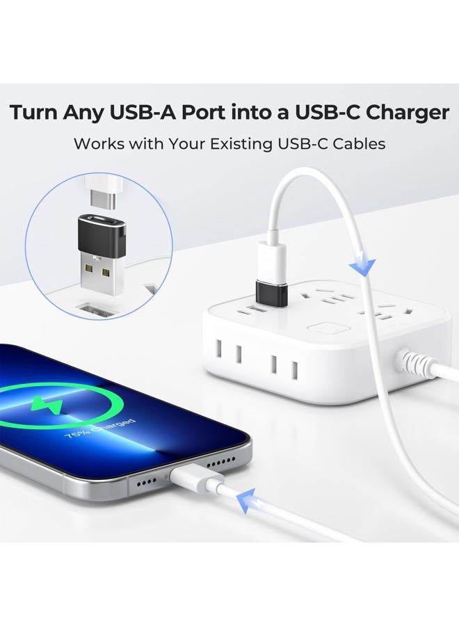 Basesailor USB C Female to USB Male Adapter (2 Pack)Type C to USB A Charger Cable Adapter for iPhone 11 12 Pro MaxAirpods iPadSamsung Galaxy Note 10 S20 Plus 20 S20+ 20+ UltraGoogle Pixel 5 4 4a 3 3A 2 XL - Image 2