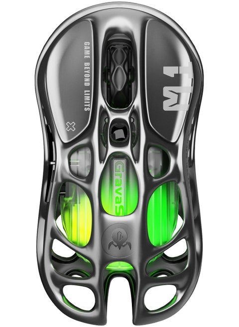M1 Pro Wireless Gaming Mouse, Magnesium Alloy MMO Gaming Mice, 26,000 DPI, 88g Lightweight Hollowed-Out Design, 5 Programmable Buttons, 5 Dynamic Lightsync RGB Modes, Gunmetal Gray