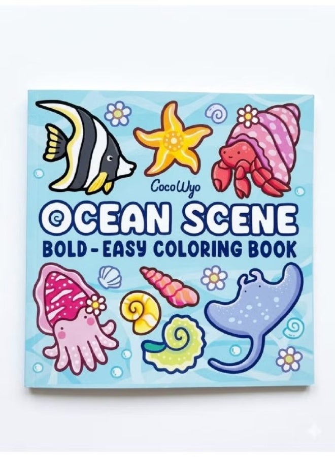 Ocean Scene Coloring Book for Adults and Children 42 Sheets Assorted Shape - Image 1