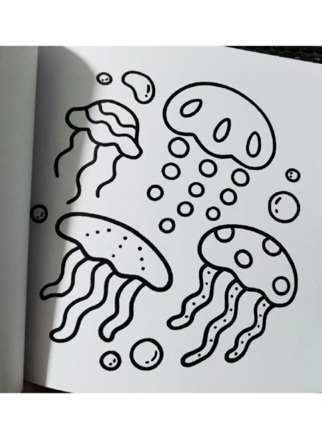 Ocean Scene Coloring Book for Adults and Children 42 Sheets Assorted Shape - Image 2