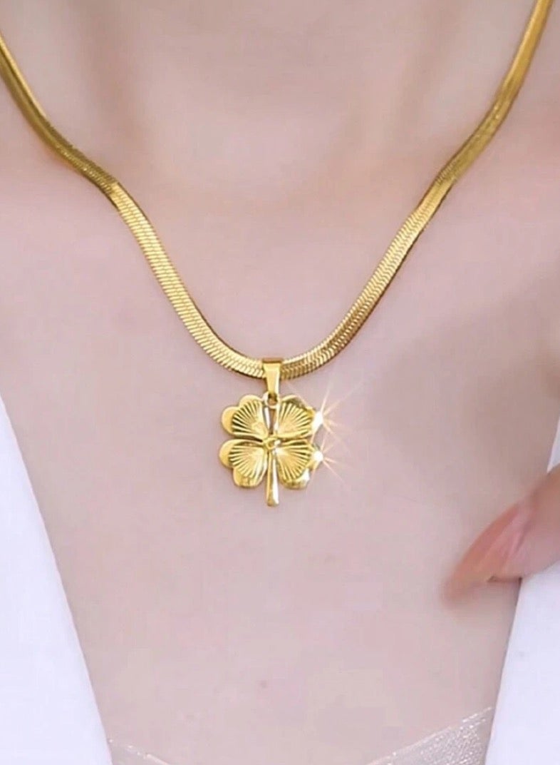 JewelryPalace Gold Plated Stainless Steel Women's Necklace And Earrings Accessories Set - Image 5