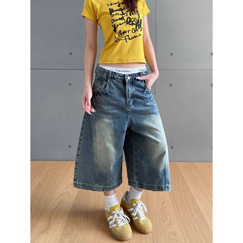 Unisex Classic Denim Jeans Loose Fit Daily Outdoor Wear - Image 3