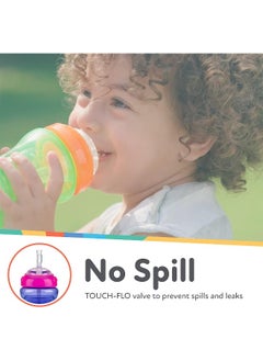 Nuby Nuby 3 Piece No-Spill Cup with Flex Straw, Neutral, 10 Ounce  - Image 3
