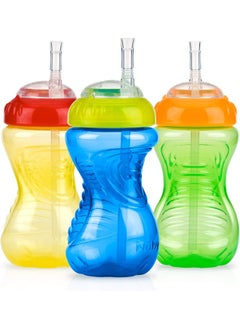 Nuby Nuby 3 Piece No-Spill Cup with Flex Straw, Neutral, 10 Ounce  - Image 5