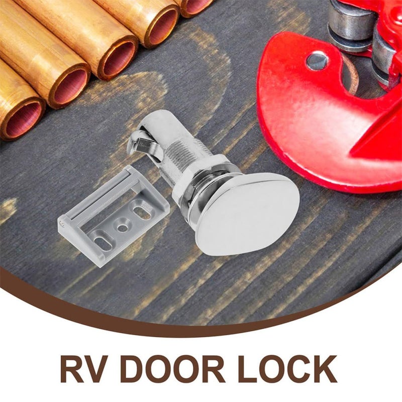 2pcs Rv Cabinet Cam Locks Keyed Alike Zinc Alloy Drawer Latches For Camper Storage Doors Cargo Compartments - Image 4