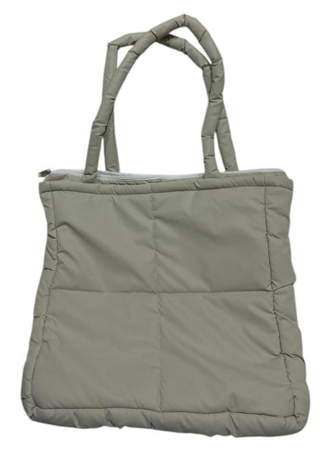 " An ideal large-sized women's shoulder bag lined with soft, water-resistant, high-quality fabric-beige