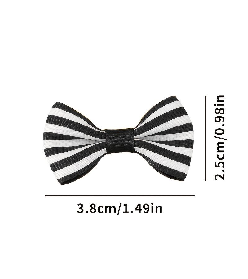 Navy Blue Striped Satin Ribbon Bows 25pcs for Gift Packaging Handicrafts Holiday Decorations Weddings Hair Additions - Image 3
