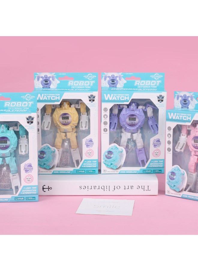 Creative Children's Day Transformation Figure Toy Boys Girls Student Gift Robot Electronic Watch Supply-Color:628 Deformation Watch (random Bag  - Image 3