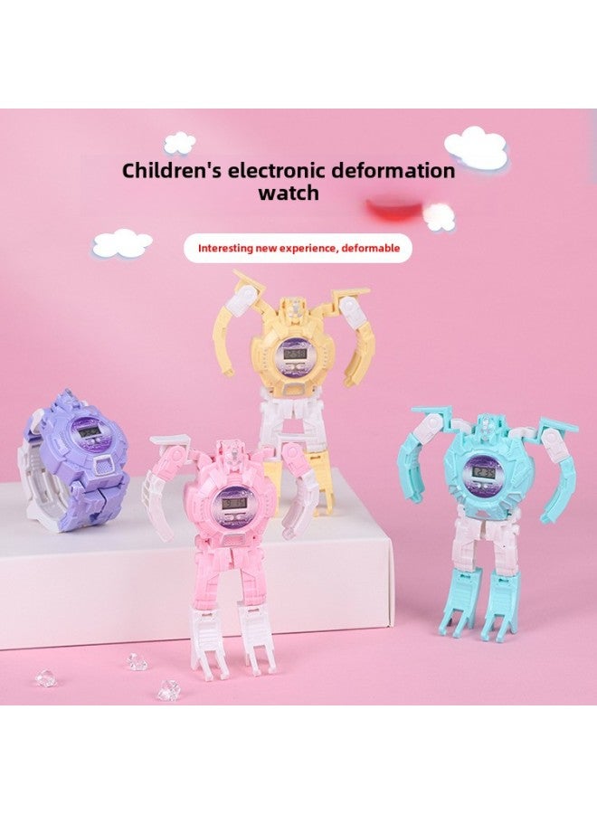Creative Children's Day Transformation Figure Toy Boys Girls Student Gift Robot Electronic Watch Supply-Color:628 Deformation Watch (random Bag  - Image 1