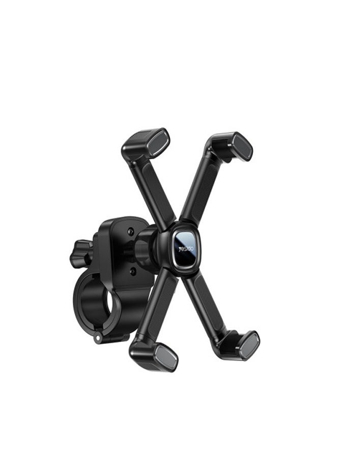 Yesido Yesido C191 Adjustable Phone Holder Universal Motorcycle Bicycle Handlebar Mount Clip GPS Phone Holder - Black  - Image 1