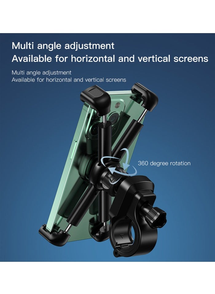 Yesido Yesido C191 Adjustable Phone Holder Universal Motorcycle Bicycle Handlebar Mount Clip GPS Phone Holder - Black  - Image 4