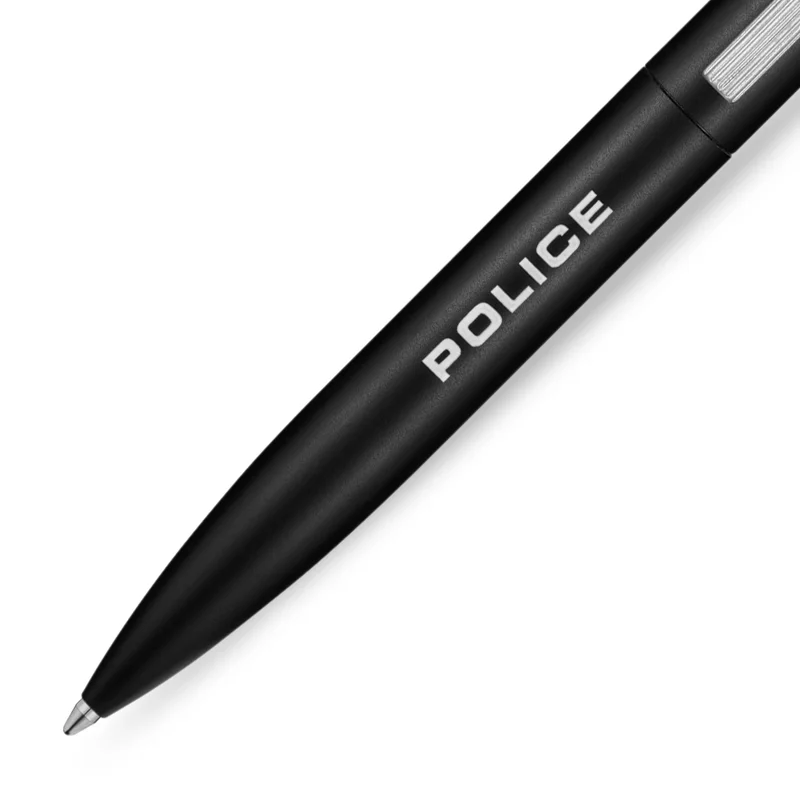 Police  Black Stainless Steel Blue Ink Ballpoint Pen for Men for Men | Best Price UAE
