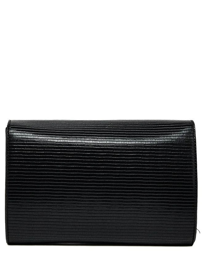 Anne Klein Croc Textured Flap Clutch