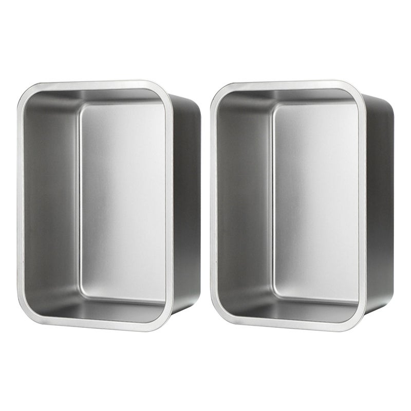 2Pcs Stainless Steel Buffet Pan Rectangle Buffet Dinner Serving Pan Food Container Pan - Image 1