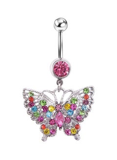 Stainless Steel Butterfly Dangle Belly Ring