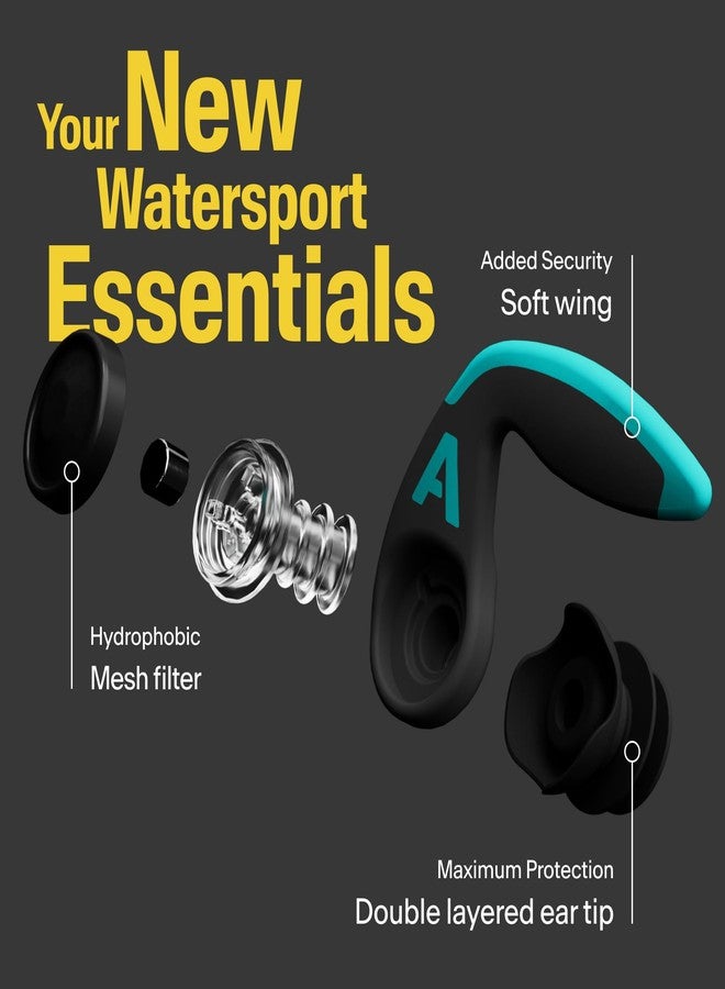 ALPINE HEARING PROTECTION Alpine WaterSafe Pro - Ear Plugs for Swimming and Surfing – for Adults - Waterproof - Comfortable - Secure Fit - for Water Sports - Reusable - Sizes M & L - 1 Pair - Image 3