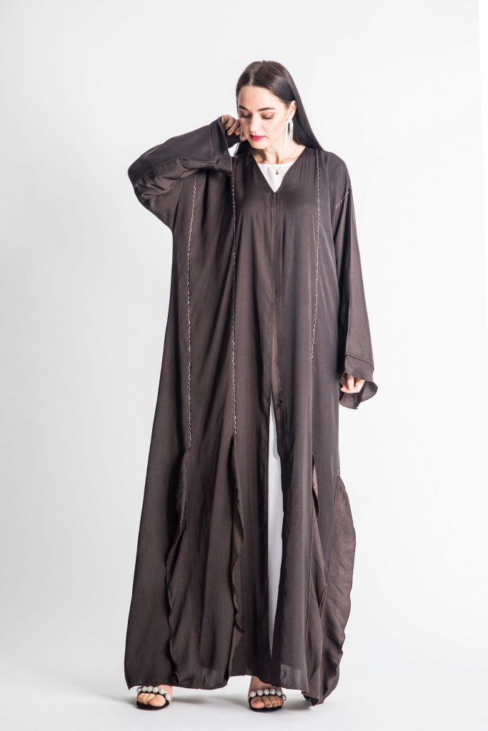 Embroidered Flared Sleeve Abaya