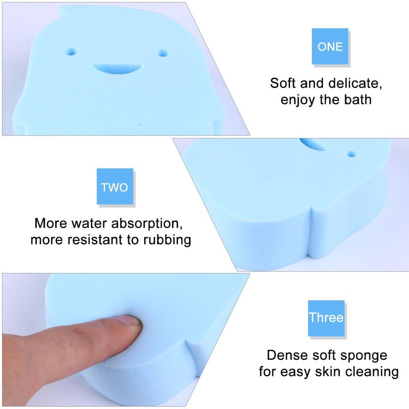 Penguin Shower Sponge 2 Pack Soft Bath Scrubber For Baby Sensitive Skin - Image 5