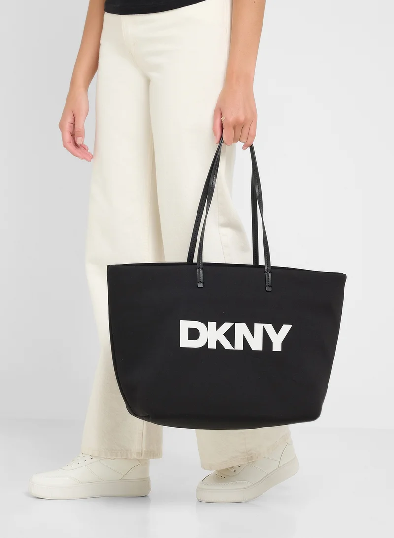 DKNY Jenny Logo Zip Through Tote