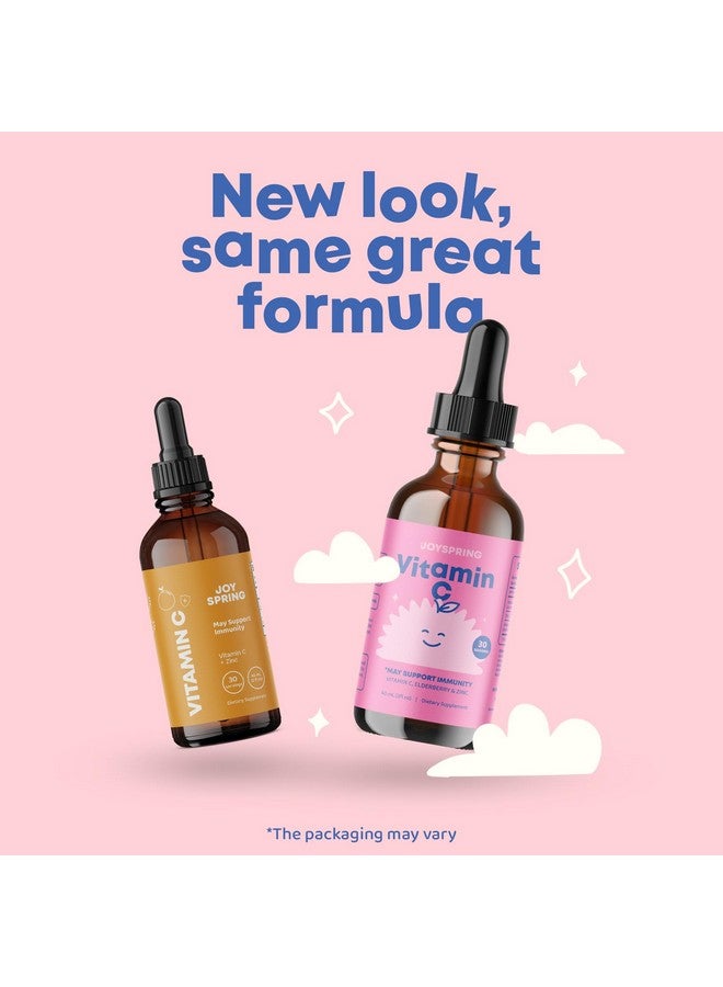 JoySpring Vitamin C and Zinc for Kids, Essential Kids C Vitamin, Zinc & Elderberry Liquid Supplement | Alcohol-Free Toddler Vitamin C | Kids Zinc and Vitamin C Toddler & Kid 2+ Years | 60 Servings - Image 2