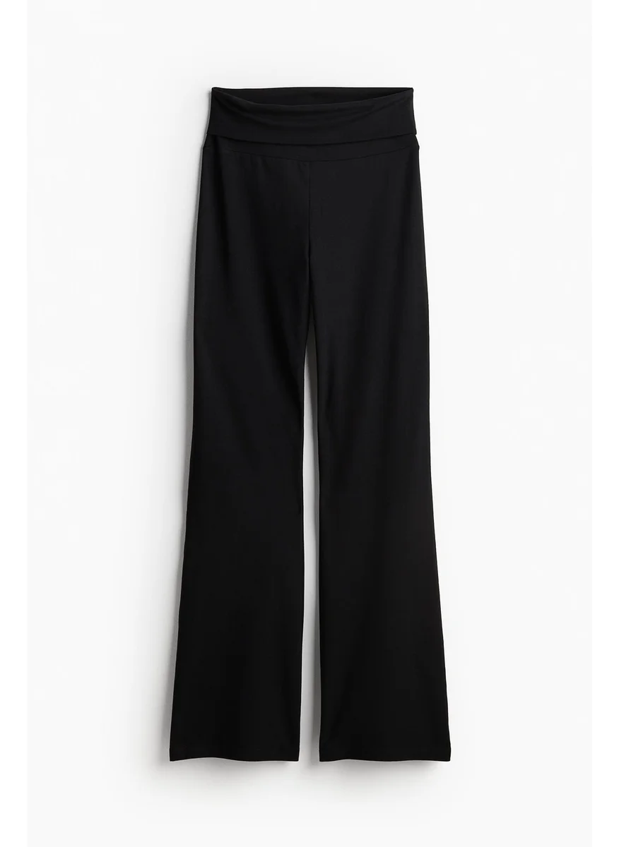 اتش اند ام Flared Jersey Trousers