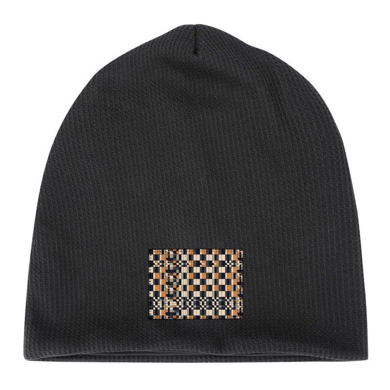 Black Complex Graphics Warm Knitted Beanie Hat For Men And Women Winter Skull Cap - Image 5